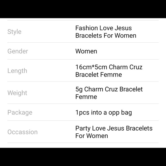 Gold Chain Love Jesus Bracelets For Women Charm Cr - Picture 4 of 6